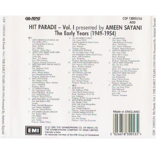 Various : Hit Parade Vol. 1 The Early Years (1949-1954) (2xCD, Comp)