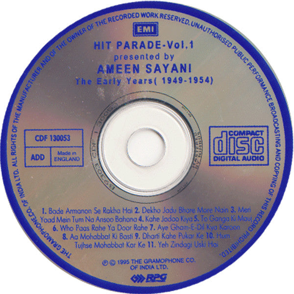 Various : Hit Parade Vol. 1 The Early Years (1949-1954) (2xCD, Comp)