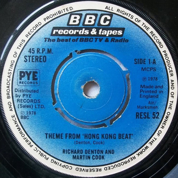 Denton And Cook : Theme From 'Hong Kong Beat' (7", Single)