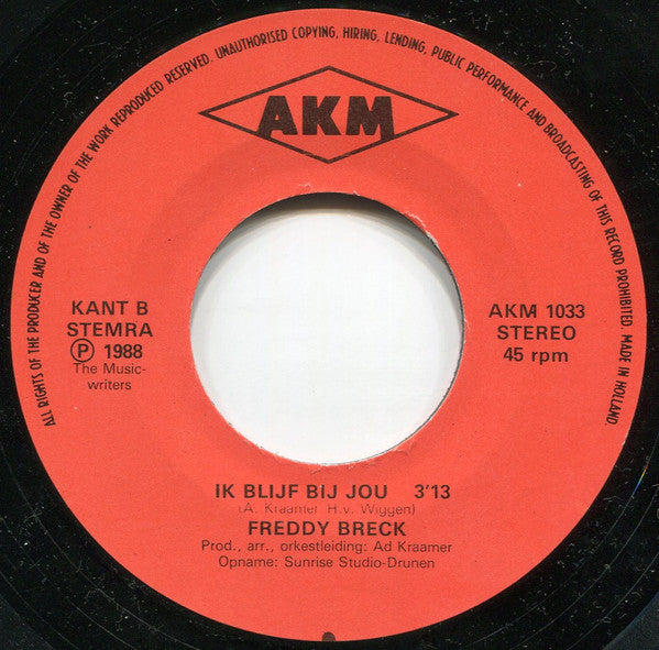 Freddy Breck : Bianca Rosa (7", Single)