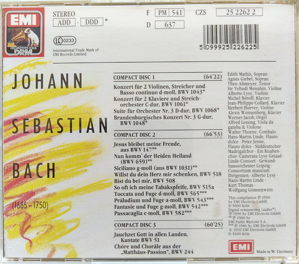 Johann Sebastian Bach : Orchestersuite Nr. 3 u.a. (3xCD, Comp, RM)