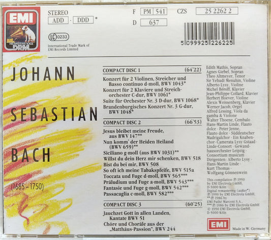 Johann Sebastian Bach : Orchestersuite Nr. 3 u.a. (3xCD, Comp, RM)
