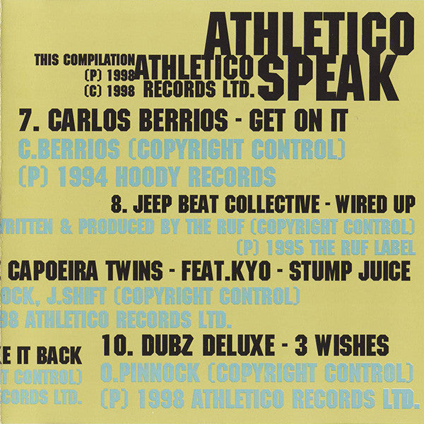 Various : Athletico Speak (CD, Comp)