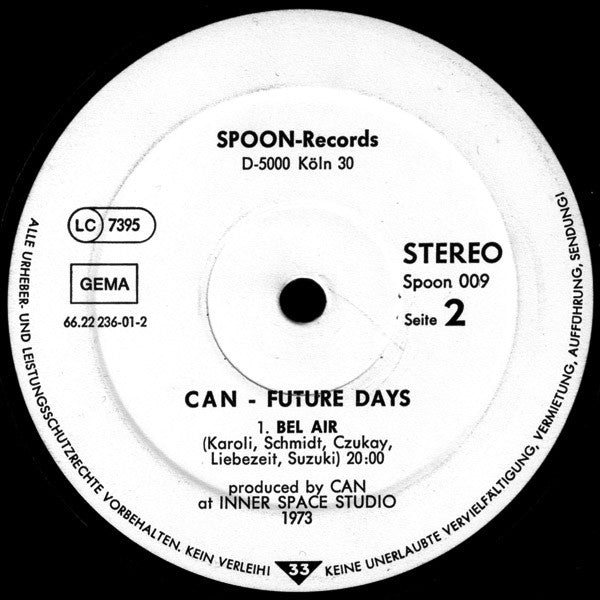 Can : Future Days (LP, Album, RE)