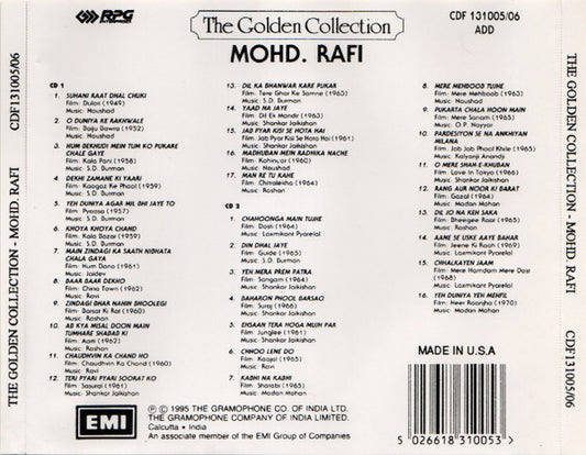 Mohammed Rafi : The Golden Collection (2xCD, Comp)