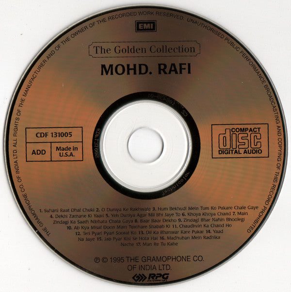 Mohammed Rafi : The Golden Collection (2xCD, Comp)