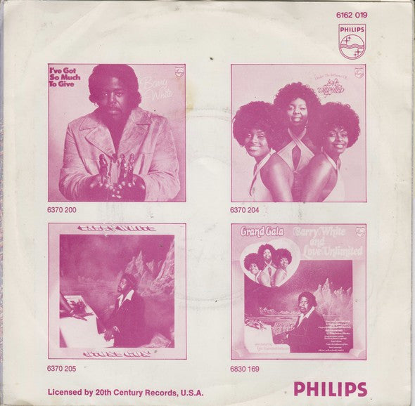 Love Unlimited Orchestra : Rhapsody In White / Barry's Theme (7")