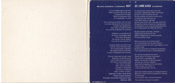 Fredericks Goldman Jones : Nuit (CD, Mini, Single)