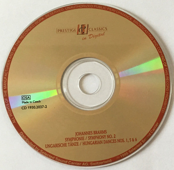 Johannes Brahms : Symphonies Nos. 1 & 2, Opp. 68, 73  / Tragic Overture, Op. 81 / Hungarian Dances, Nos. 1, 5 & 6 (2xCD, Comp)