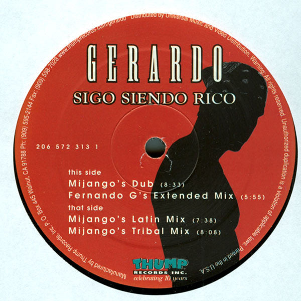 Gerardo : Sigo Siendo Rico (12", Single)