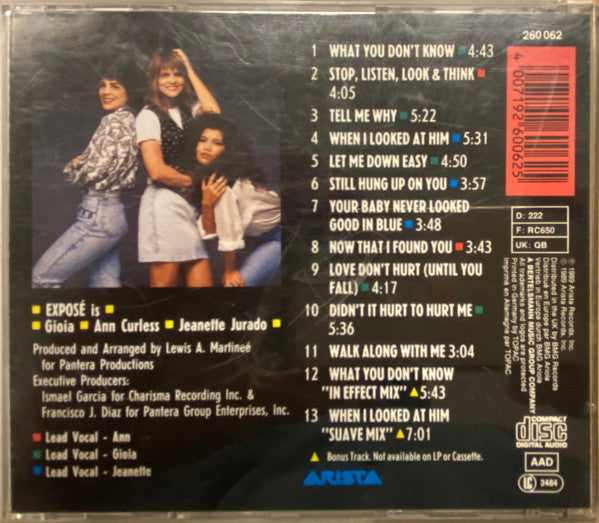 Exposé : What You Don't Know (CD, Album)