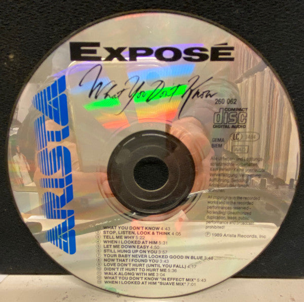 Exposé : What You Don't Know (CD, Album)