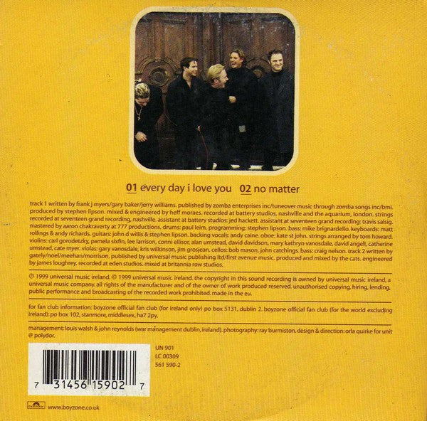 Boyzone : Every Day I Love You (CD, Single)