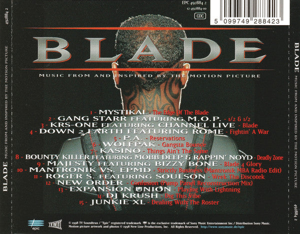 Various : Blade (Music From And Inspired By The Motion Picture) (CD, Album)