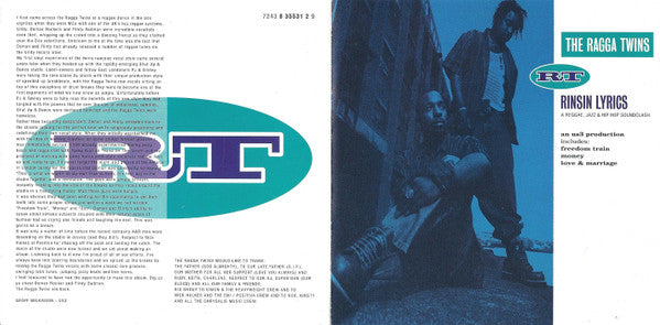 The Ragga Twins : Rinsin Lyrics (A Reggae, Jazz & Hip Hop Soundclash) (CD, Album)