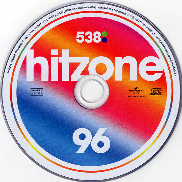 Various : 538 - Hitzone 96 (CD, Comp)
