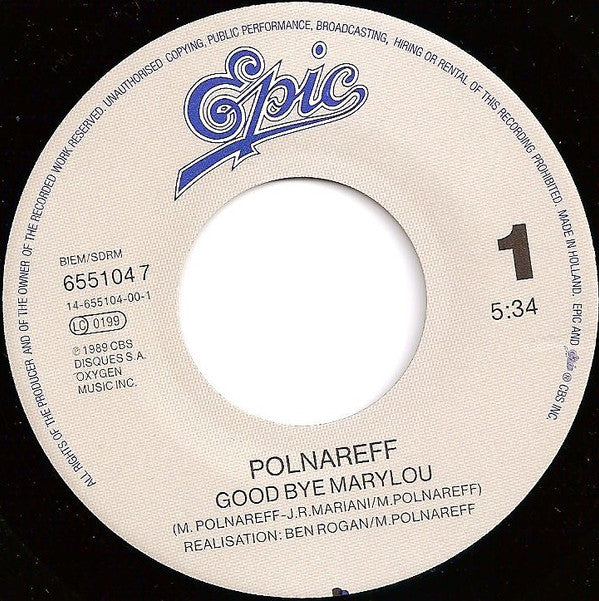 Michel Polnareff : Good Bye Marylou (7", Single)