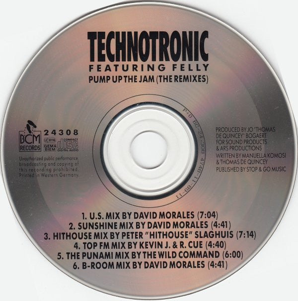 Technotronic Featuring Felly : Pump Up The Jam (The Remixes) (CD, Maxi)