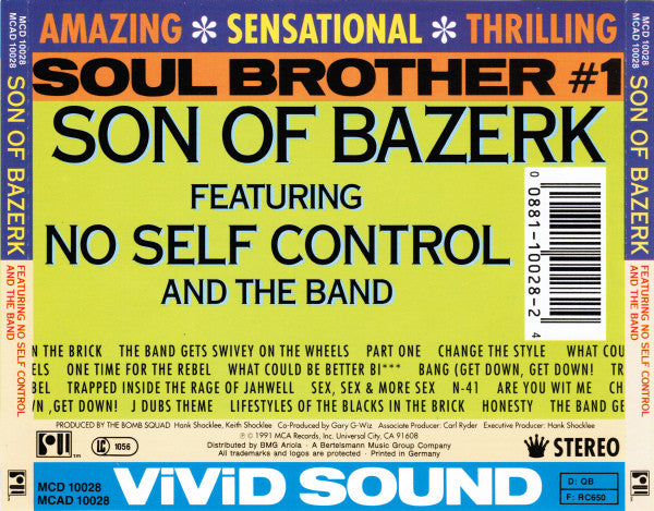 Son Of Bazerk Featuring No Self Control And The Band : Bazerk Bazerk Bazerk (CD, Album)
