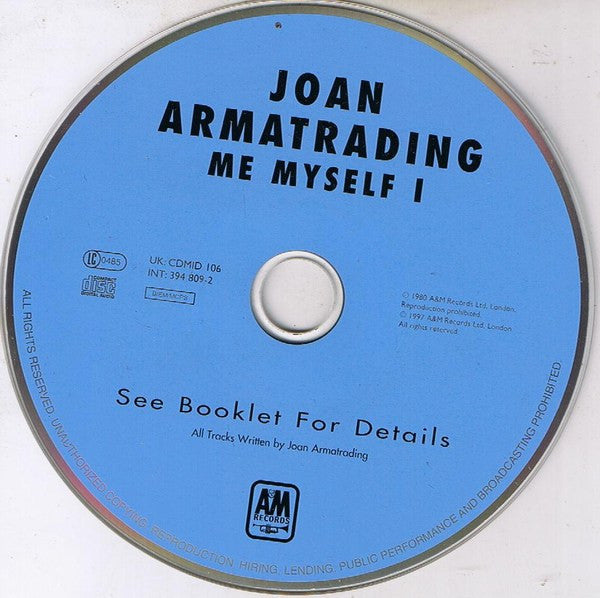 Joan Armatrading : Me Myself I (CD, Album, RE, RM)