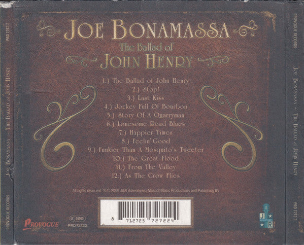 Joe Bonamassa : The Ballad Of John Henry (CD, Album, Ltd, Dig)