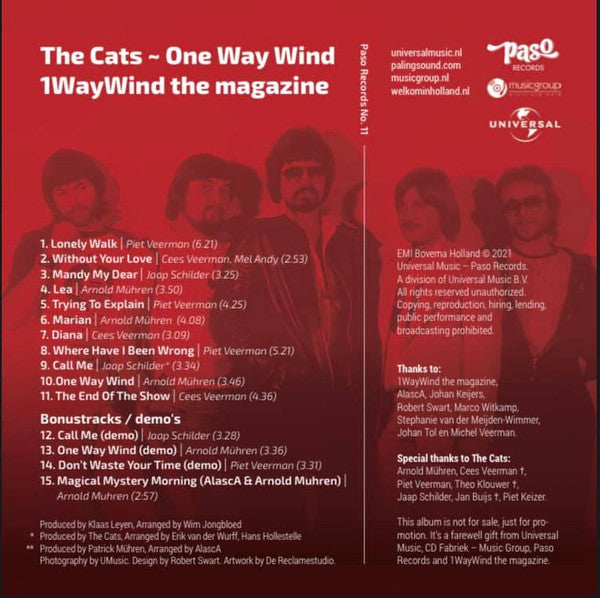 The Cats : One Way Wind  (CD, Comp, Promo)