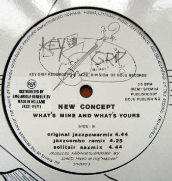 New Concept (2) : What's Mine And What's Yours (12")