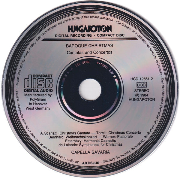 Alessandro Scarlatti, Giuseppe Torelli, Pál Esterházy, Michel Richard Delalande, Mária Zádori, Capella Savaria, Pál Németh : Baroque Christmas - Concertos & Cantatas (CD)