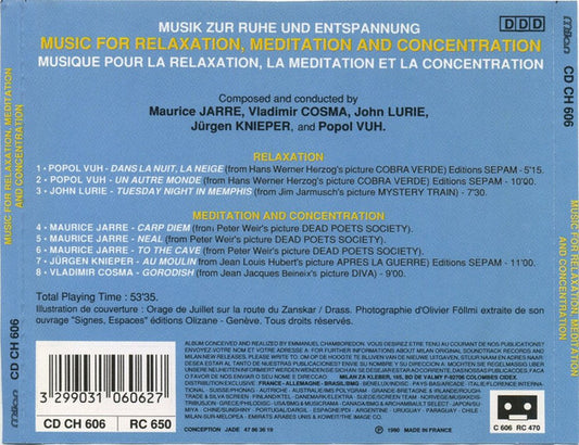 Various : Music For Relaxation, Meditation And Concentration (CD, Comp)