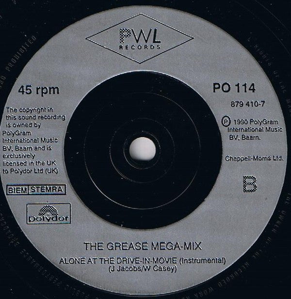 John Travolta & Olivia Newton-John : The Grease Megamix (7", Single, Sol)