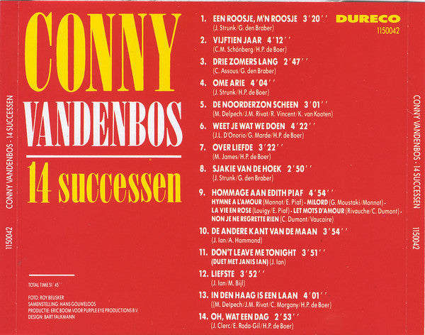 Conny Vandenbos : 14 Successen (CD, Comp)