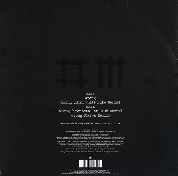 Depeche Mode : Wrong (12", Single)