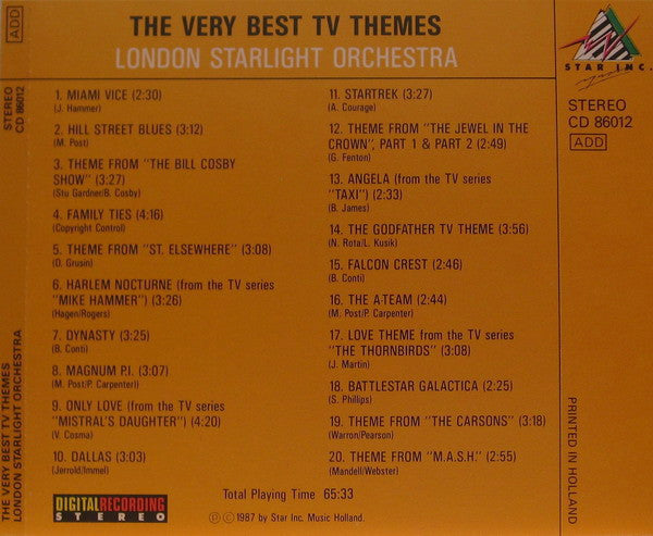 London Starlight Orchestra : The Very Best TV Themes (CD, Album)