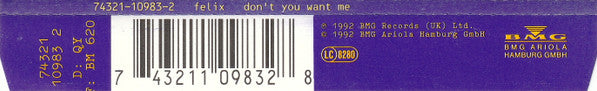 Felix : Don't You Want Me (CD, Single)