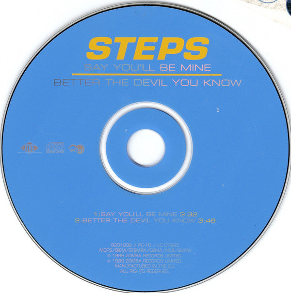 Steps : Say You'll Be Mine / Better The Devil You Know (CD, Single, Car)