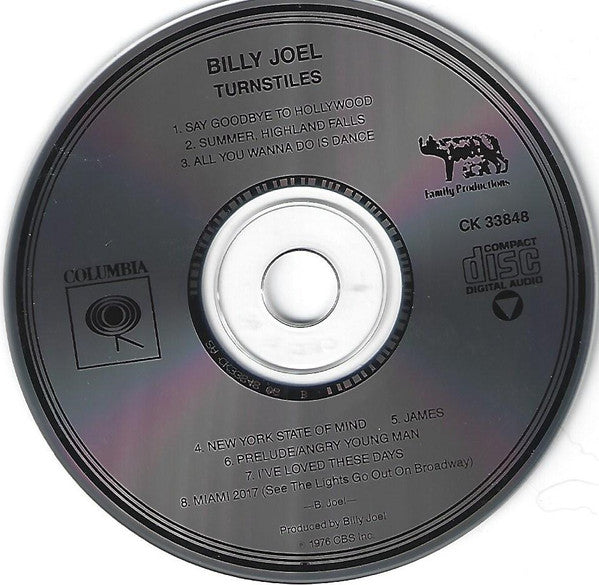 Billy Joel : Turnstiles (CD, Album, RE, Pit)