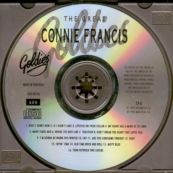 Connie Francis : The Great Connie Francis (CD, Comp)