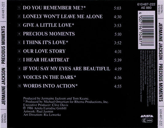 Jermaine Jackson : Precious Moments (CD, Album)
