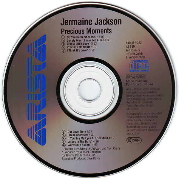Jermaine Jackson : Precious Moments (CD, Album)