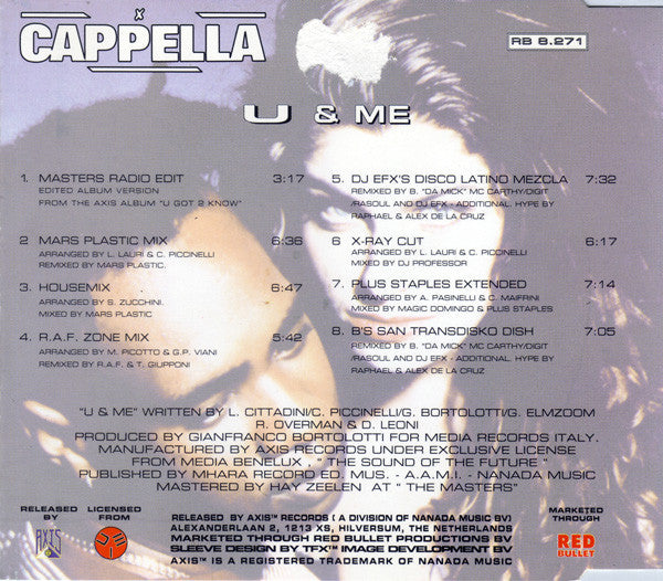 Cappella : U & Me (CD, Maxi)