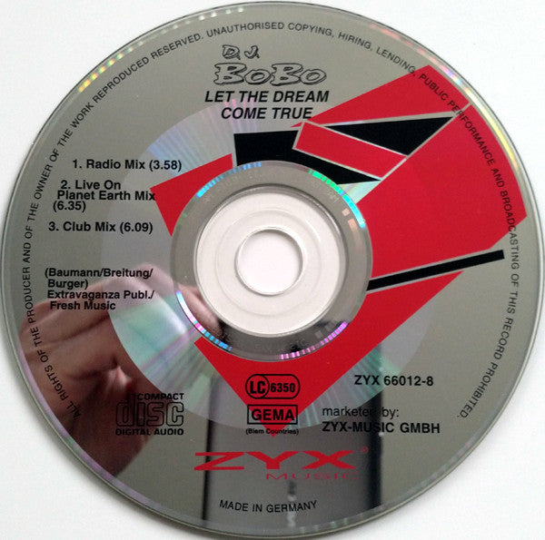 DJ BoBo : Let The Dream Come True (CD, Maxi)
