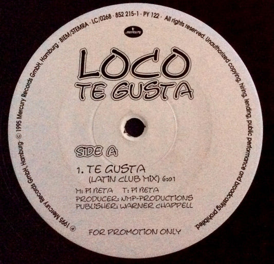 Loco (14) : Te Gusta (12", Promo)