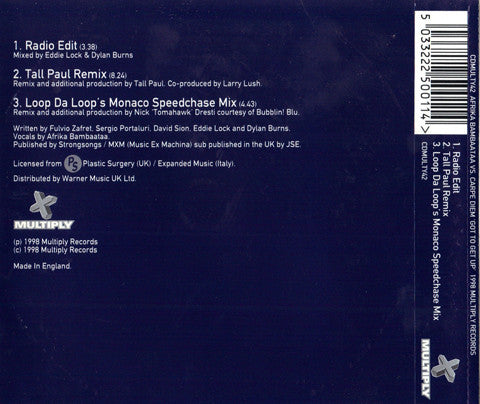 Afrika Bambaataa Vs. Carpe Diem : Got To Get Up (CD, Single)