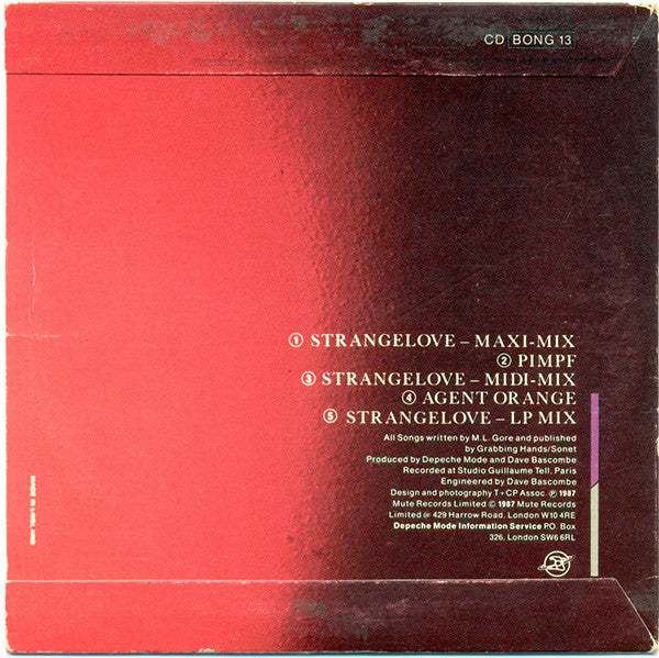 Depeche Mode : Strangelove (CD, Single, car)