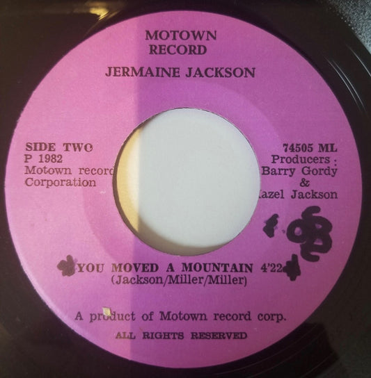Jermaine Jackson : You Belong To Me / You Moved A Mountain (7", Single)