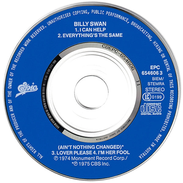 Billy Swan : I Can Help / Everything's The Same / Lover Please / I'm Her Fool (CD, Mini, Maxi)