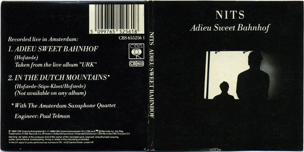 The Nits : Adieu Sweet Bahnhof (CD, Mini, Single)
