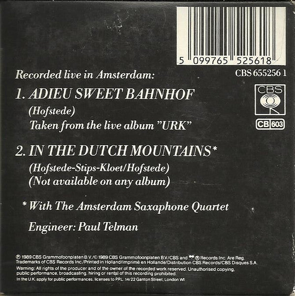 The Nits : Adieu Sweet Bahnhof (CD, Mini, Single)