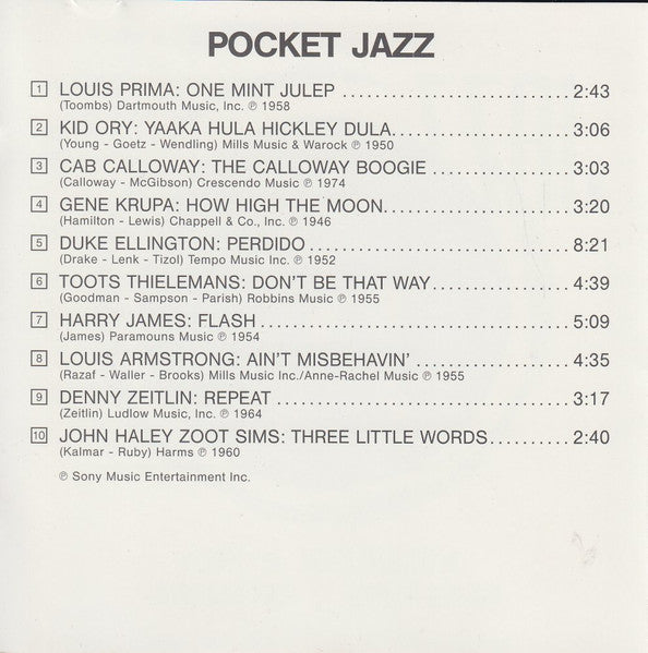 Various : Pocket Jazz (CD, Comp)