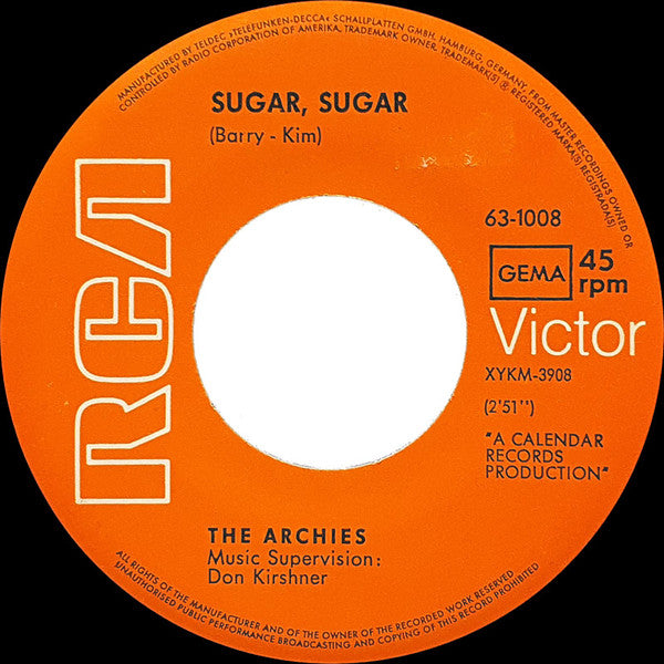 The Archies : Sugar, Sugar (7", Single)